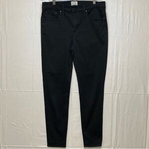 J.Crew Womens 9" High Rise Toothpick Jeans Black Skinny Size 31
